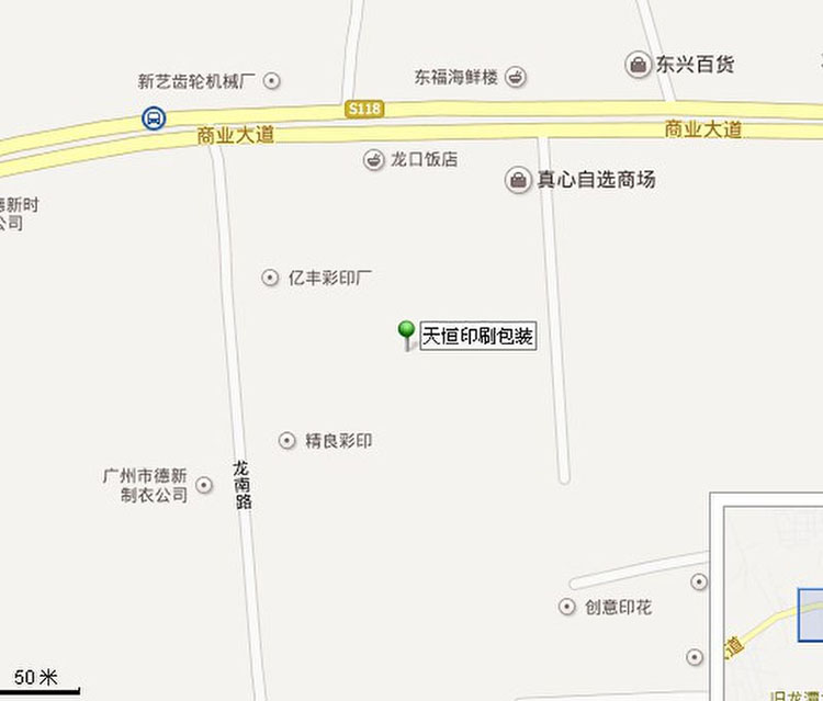 广州天恒包装厂位置图